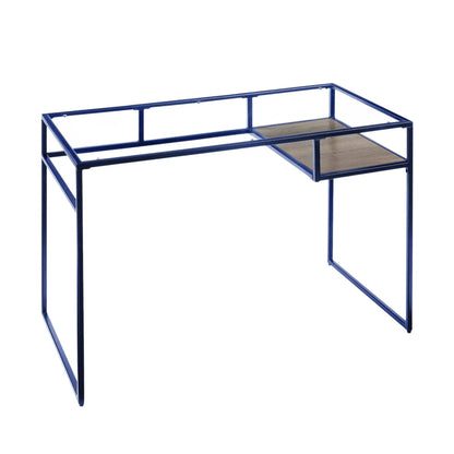 Yasin Glass Top Writing Desk Modern Style