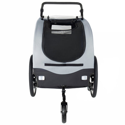 2-in-1 Bike Trailer & Pet Stroller HouseOfZazla gray/black for dogs up to 110lbs on Tampa Home & Garden Store