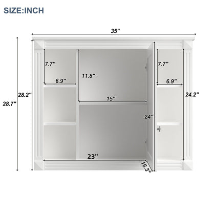 Wall Mounted Bathroom Storage Cabinet and Mirror