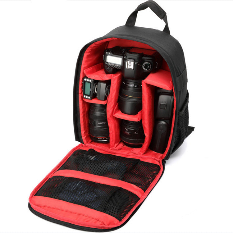 Puhongda DSLR camera backpack with red padded dividers, large-capacity waterproof gear bag on Tampa Home & Garden Store