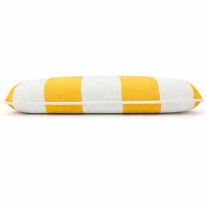 Outdoor Patio Chair Cushions yellow and white striped fabric on Tampa Home & Garden Store