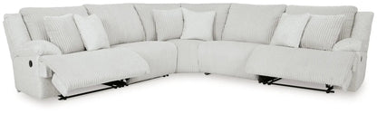 Top Tier Corduroy Reclining Sectional with Chaise
