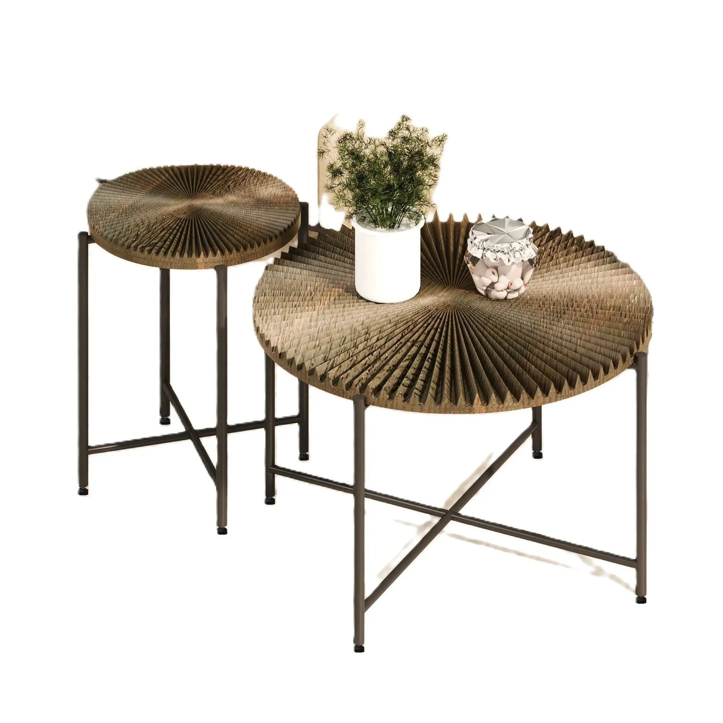 Radial Pattern Coffee and End Table Cover Set