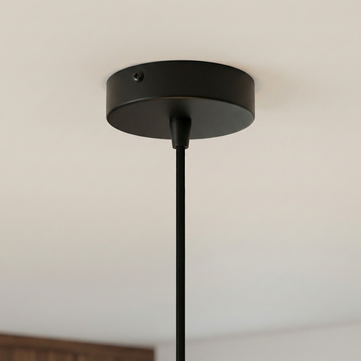 Giza Pendant Lamp black metal canopy with braided cord HouseOfZazla on Tampa Home & Garden Store