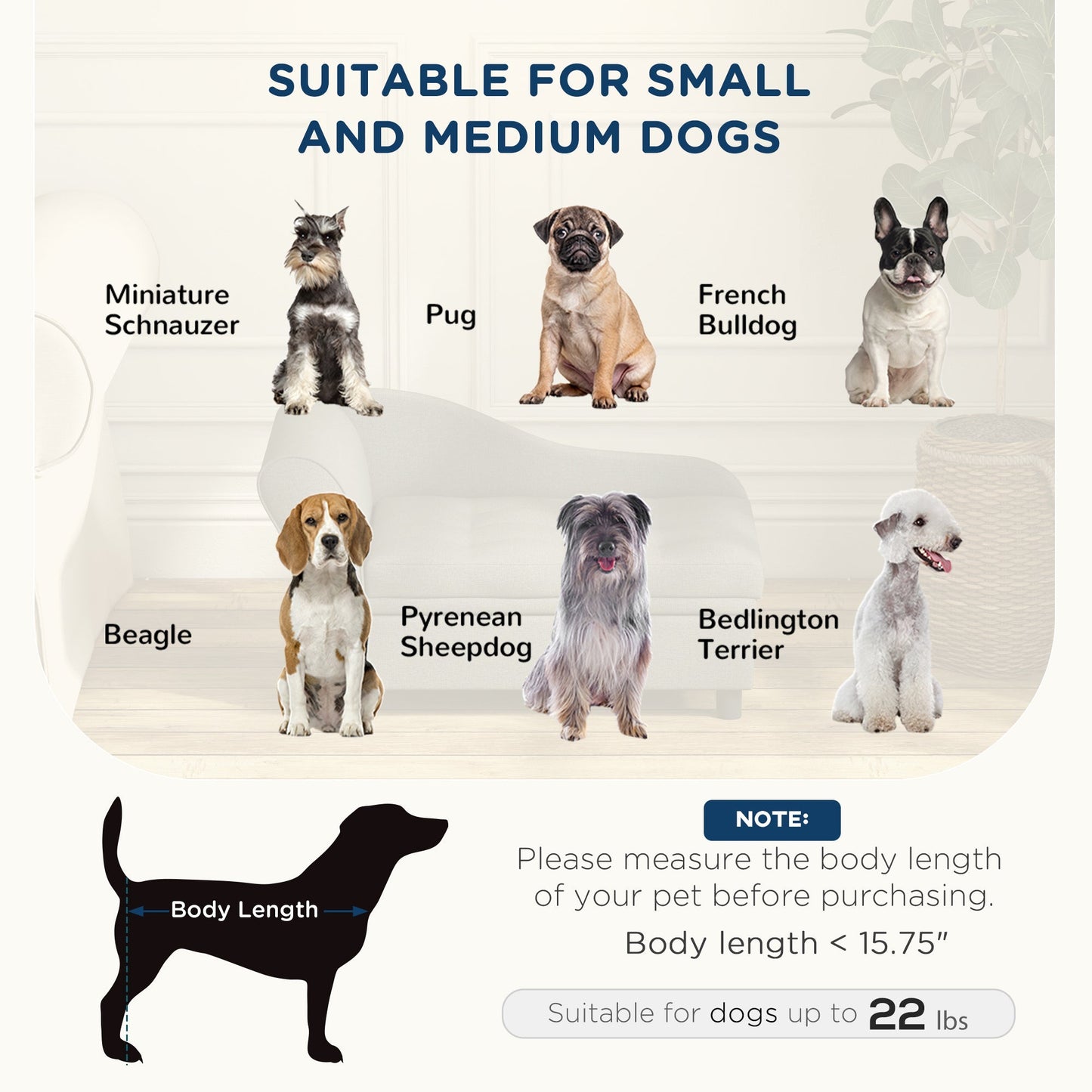 PawHut Pet Sofa Dog Couch Gray sofa-style pet bed for small to medium dogs on Tampa Home & Garden Store