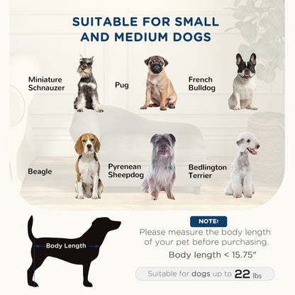 PawHut Pet Sofa Dog Couch Gray sofa-style pet bed for small to medium dogs on Tampa Home & Garden Store
