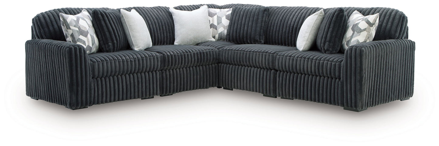 Midnight Madness Sectional and Jumbo Corduroy