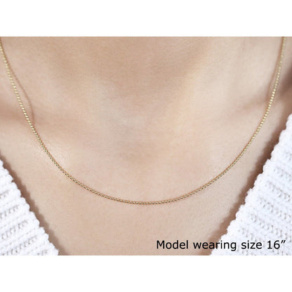 14k yellow gold bead chain necklace 1.0mm by Bids.com on Tampa Home & Garden Store