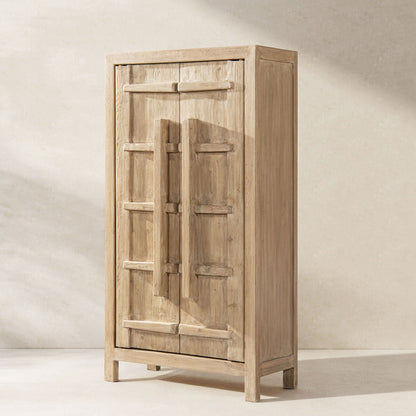 Rowan natural wood storage cabinet with double doors, HouseOfZazla accent cabinet on Tampa Home & Garden Store