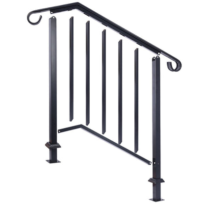 A Powder Coated Wrought Iron Handrail For Steps