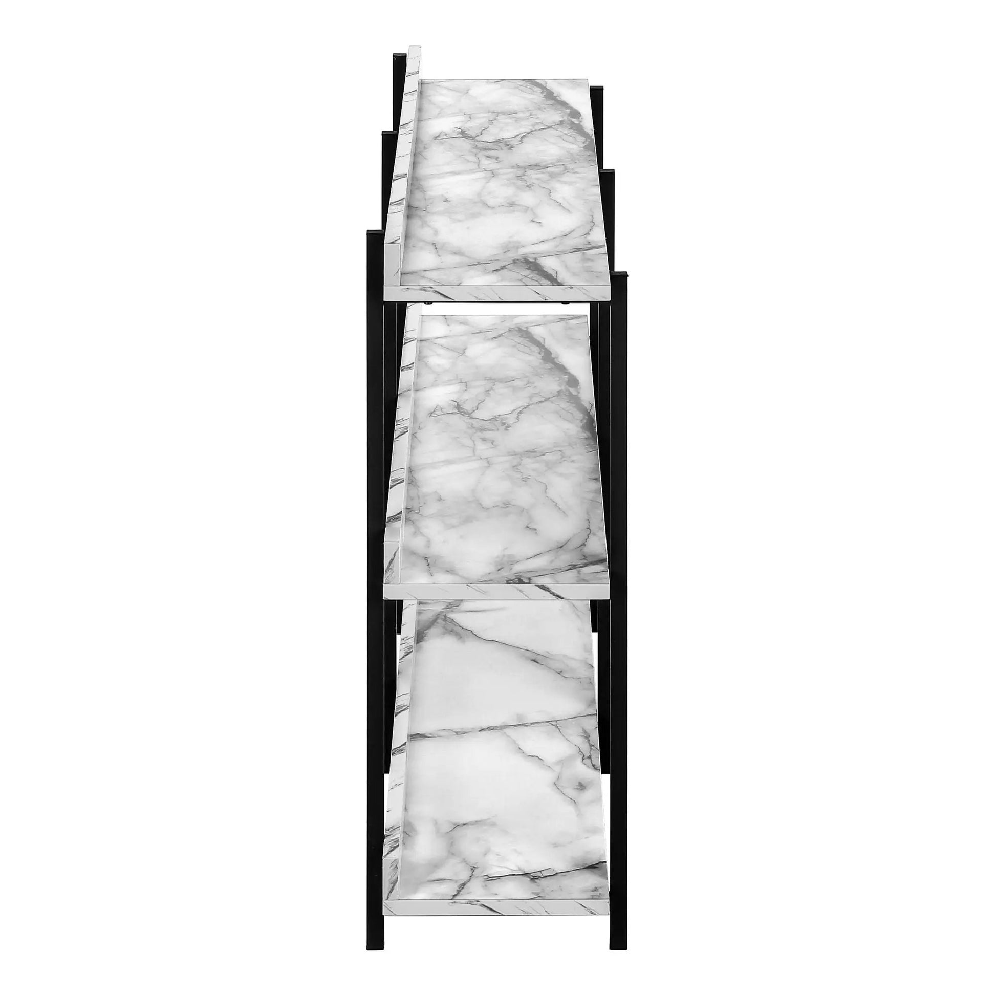 Accent console table, 3-tier marble top on black metal frame, Unique Piece Furniture on Tampa Home & Garden Store