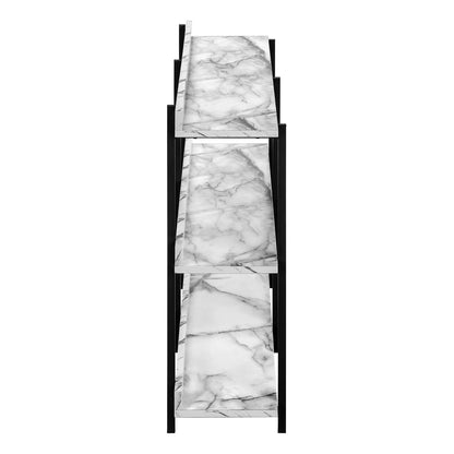 Accent console table, 3-tier marble top on black metal frame, Unique Piece Furniture on Tampa Home & Garden Store