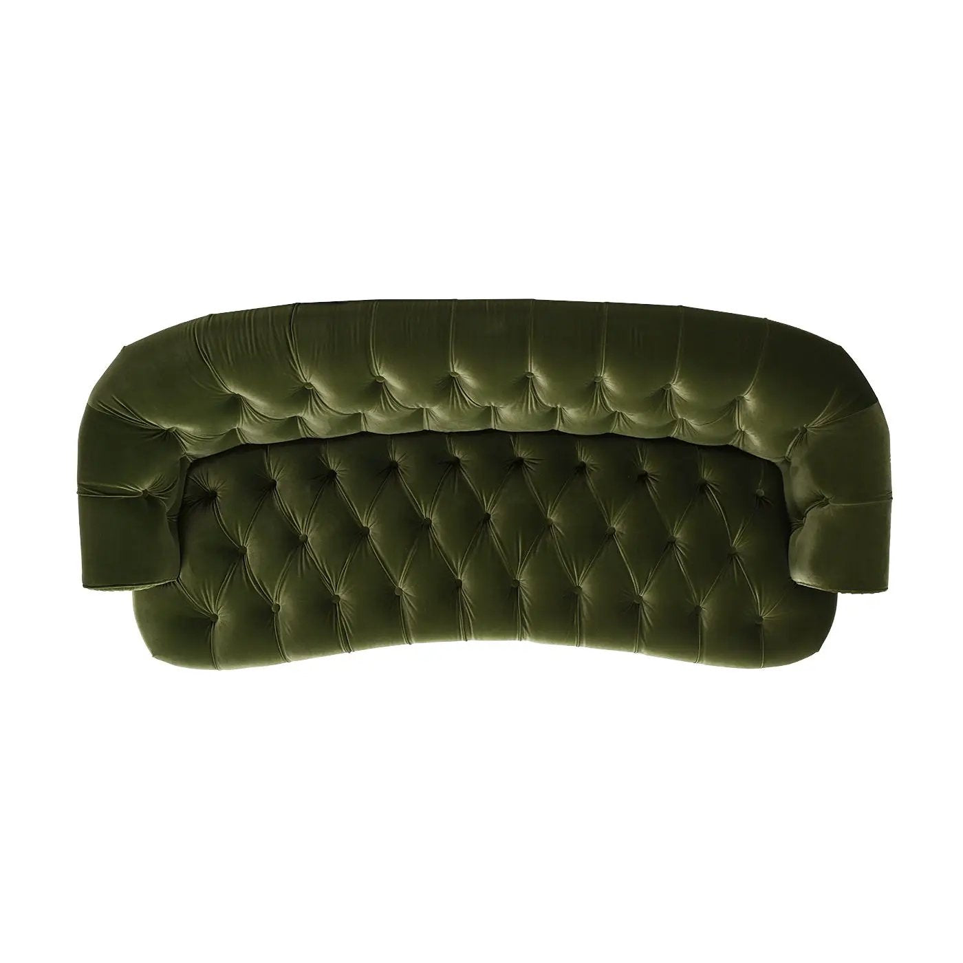 La Rosa Victorian Chesterfield tufted sofa emerald green velvet, stationary sofa on Tampa Home & Garden Store