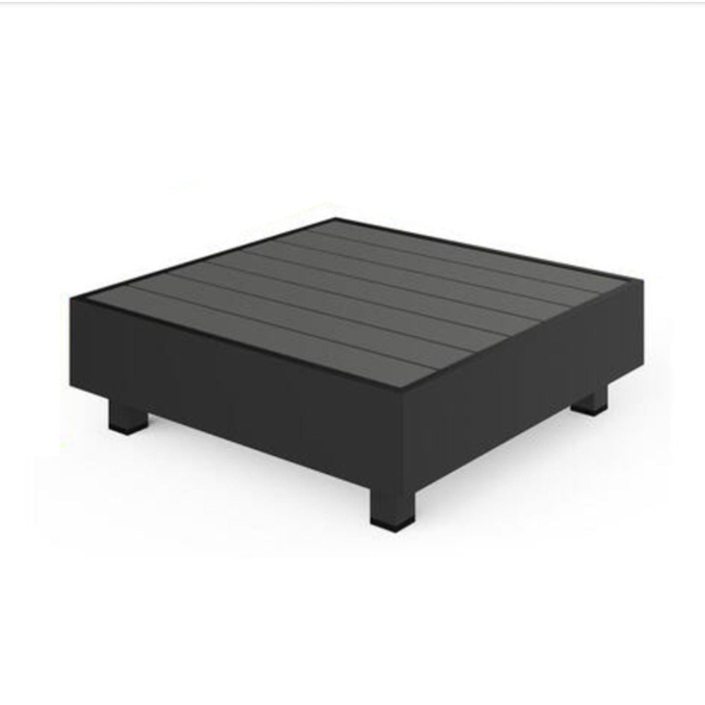 Gray patio coffee table with slatted top, part of HouseOfZazla 5-piece outdoor set on Tampa Home & Garden Store