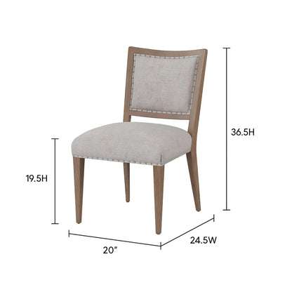 Oversized Side Dining Chair Set of 2 Sand