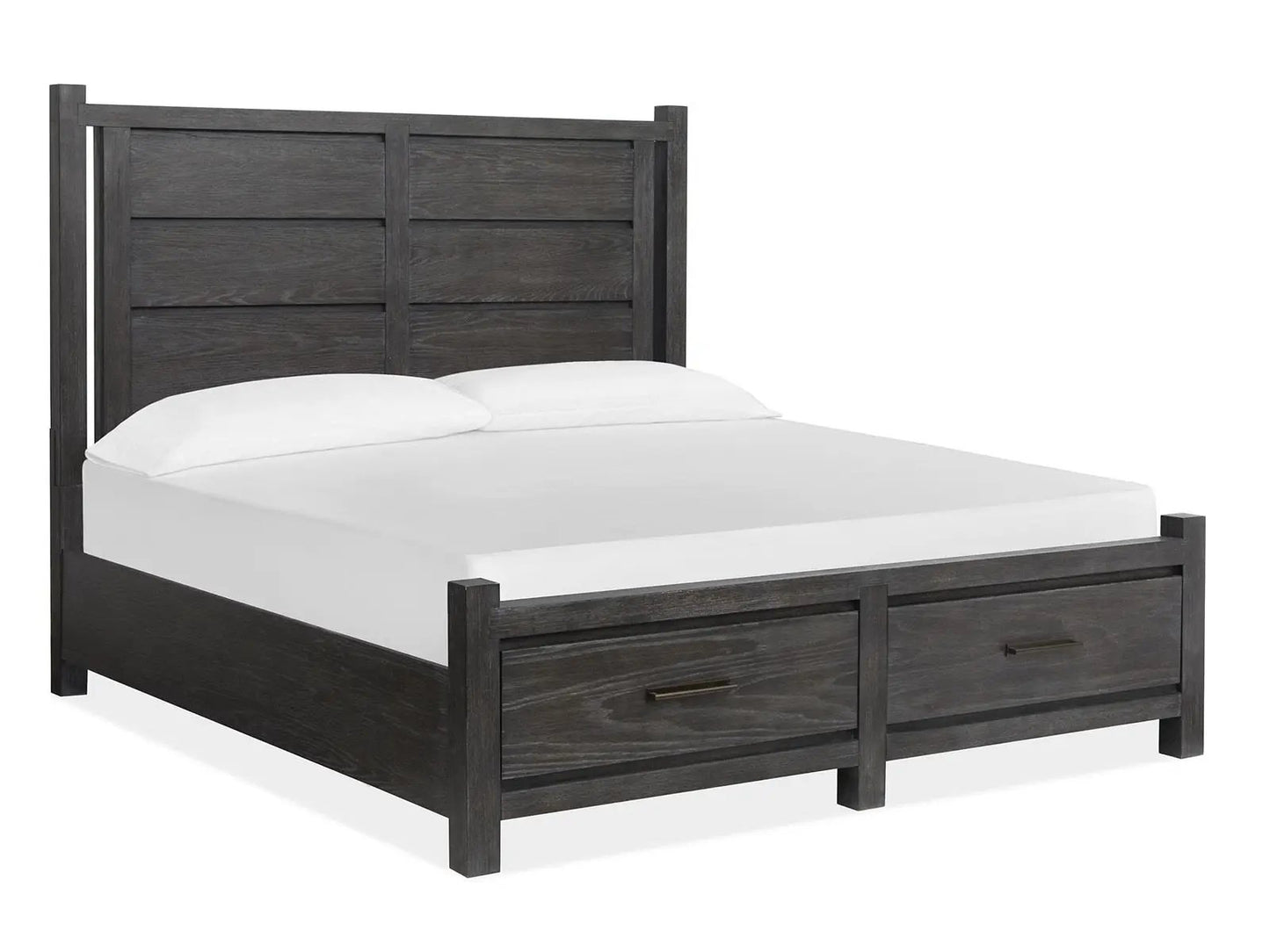 Plum Creek Panel Storage Bed With Rustic Finish