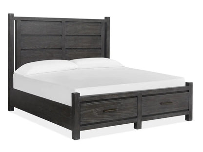 Plum Creek Panel Storage Bed With Rustic Finish
