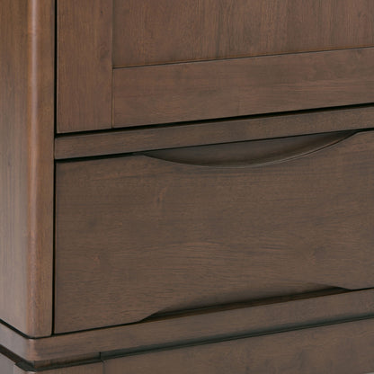 Harper Handcrafted Medium Storage Cabinet in dark brown wood with paneled fronts on Tampa Home & Garden Store