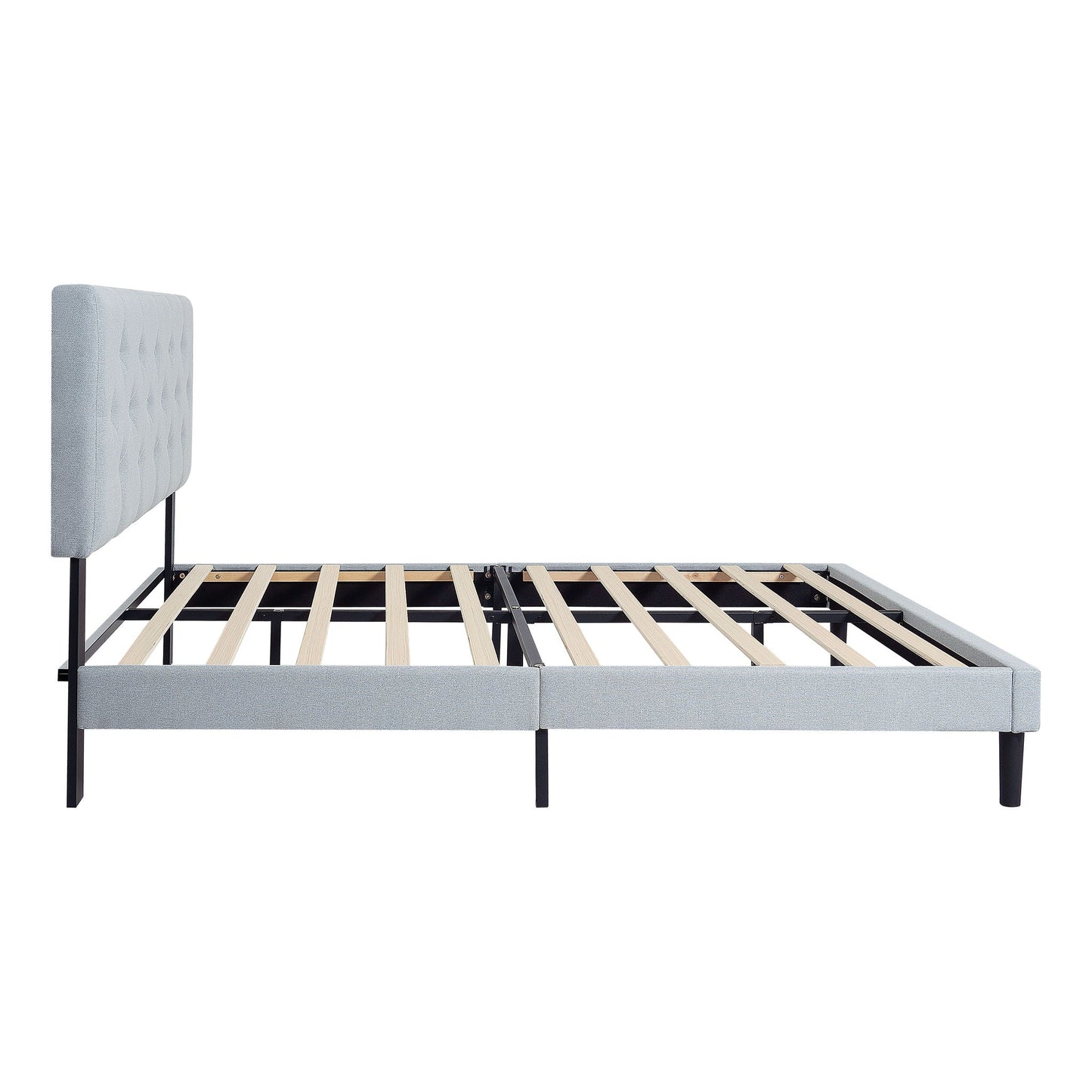 Modern Upholstered Bed Frame with Headboard