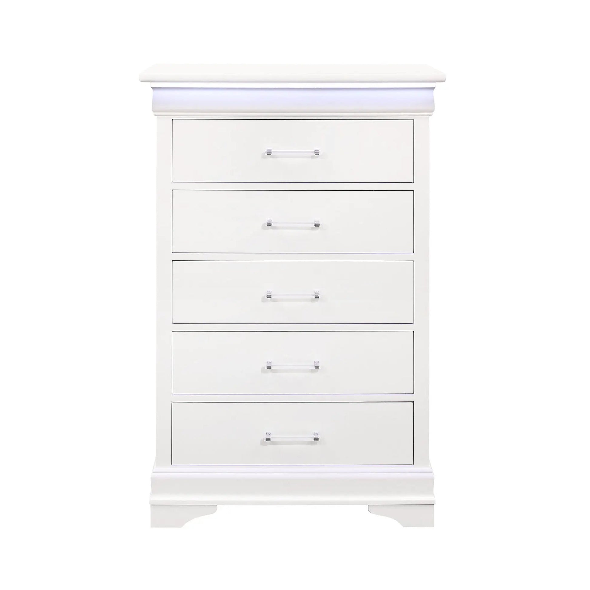 Charlston Chest With LED, white accent chest by Unique Piece Furniture on Tampa Home & Garden Store