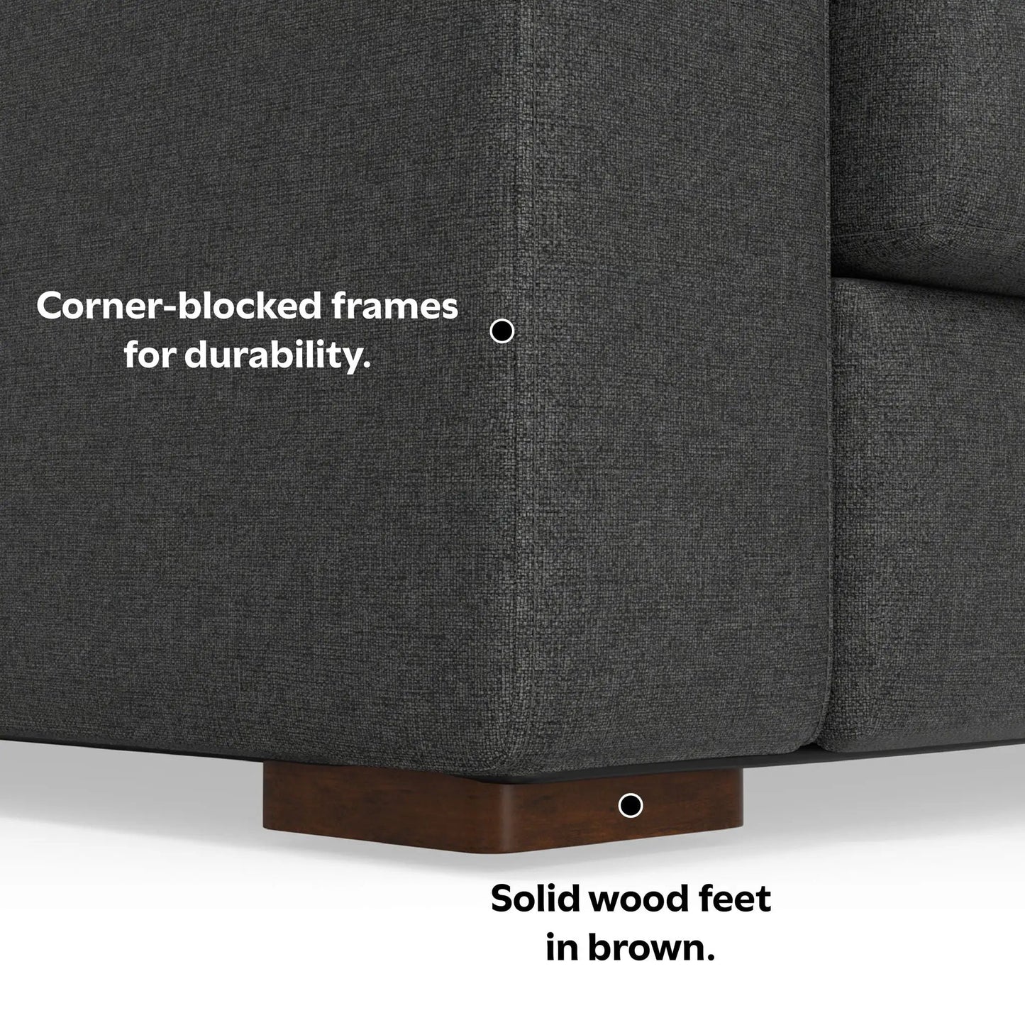 Charlie Upholstered Deep Seater Sectional Sofa