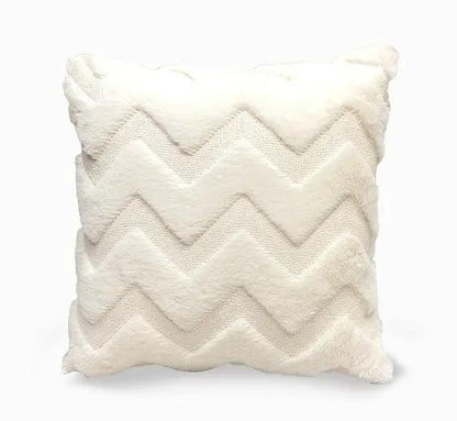 Plush Solid Color Sofa Pillowcase for Living Room