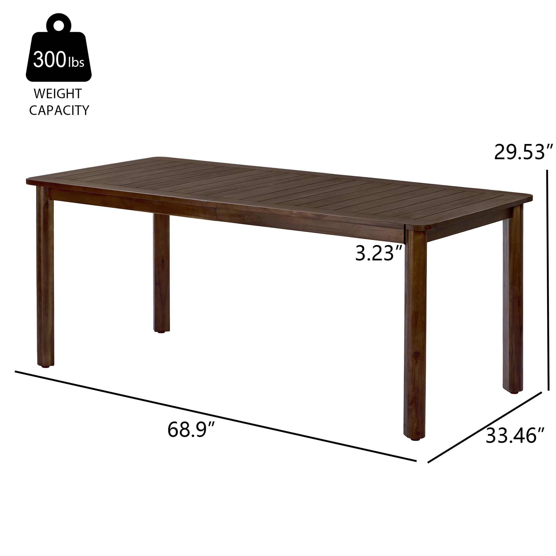 7-Piece Outdoor Acacia Wood Dining Set with Cushions in dark brown finish by HouseOfZazla on Tampa Home & Garden Store