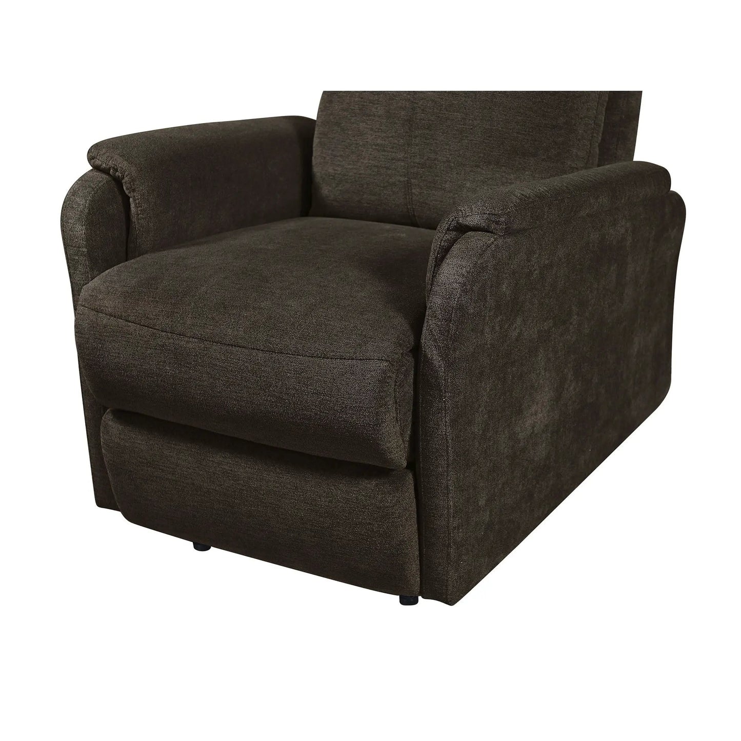 Recliner chair dark brown fabric with plush arms and cushioned seat living room recliner on Tampa Home & Garden Store