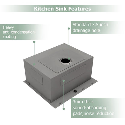 Topmount Brushed Stainless Steel Kitchen Sink