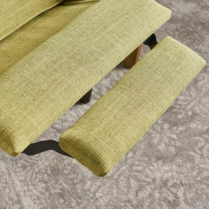 Mid-Century Modern Recliner olive green waffle-stitch upholstery by Unique Piece Furniture on Tampa Home & Garden Store