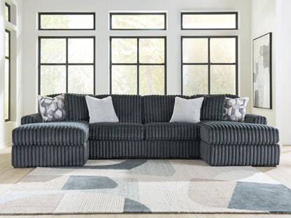 Midnight Madness Sectional and Jumbo Corduroy