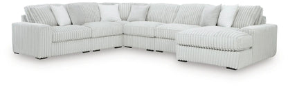 Stupendous sectional sofa in light gray corded fabric by Unique Piece Furniture on Tampa Home & Garden Store