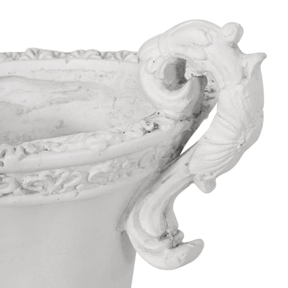 Roman Style MGO Garden Urn Planter white with scroll handles on Tampa Home & Garden Store