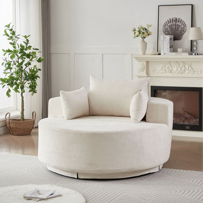 Modern Single Sofa and Swivel Sleeper Chair
