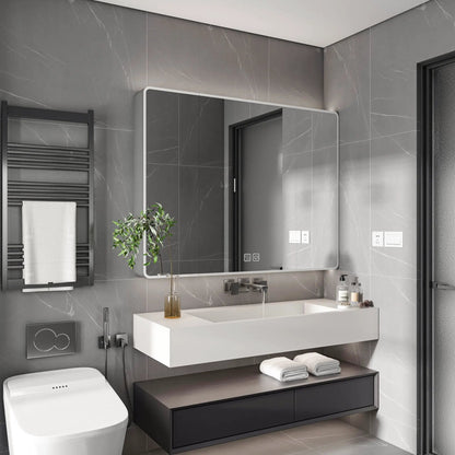 Aluminium Medicine Cabinet Mirror With Led Light