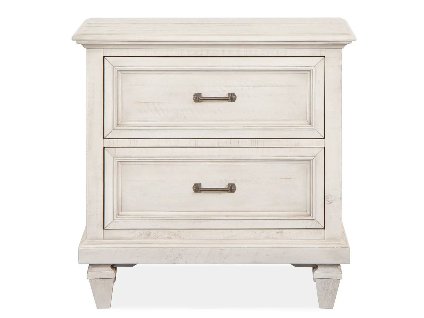 Newport Drawer Nightstand alabaster with 2 drawers, distressed finish by Unique Piece Furniture on Tampa Home & Garden Store