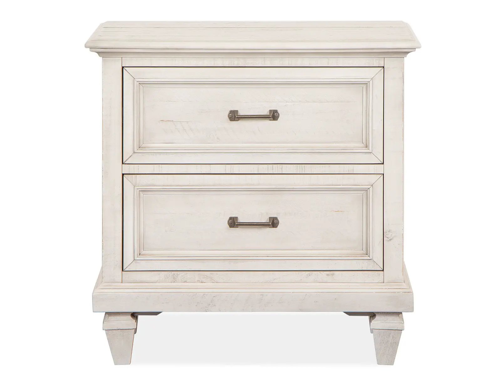 Newport Drawer Nightstand alabaster with 2 drawers, distressed finish by Unique Piece Furniture on Tampa Home & Garden Store