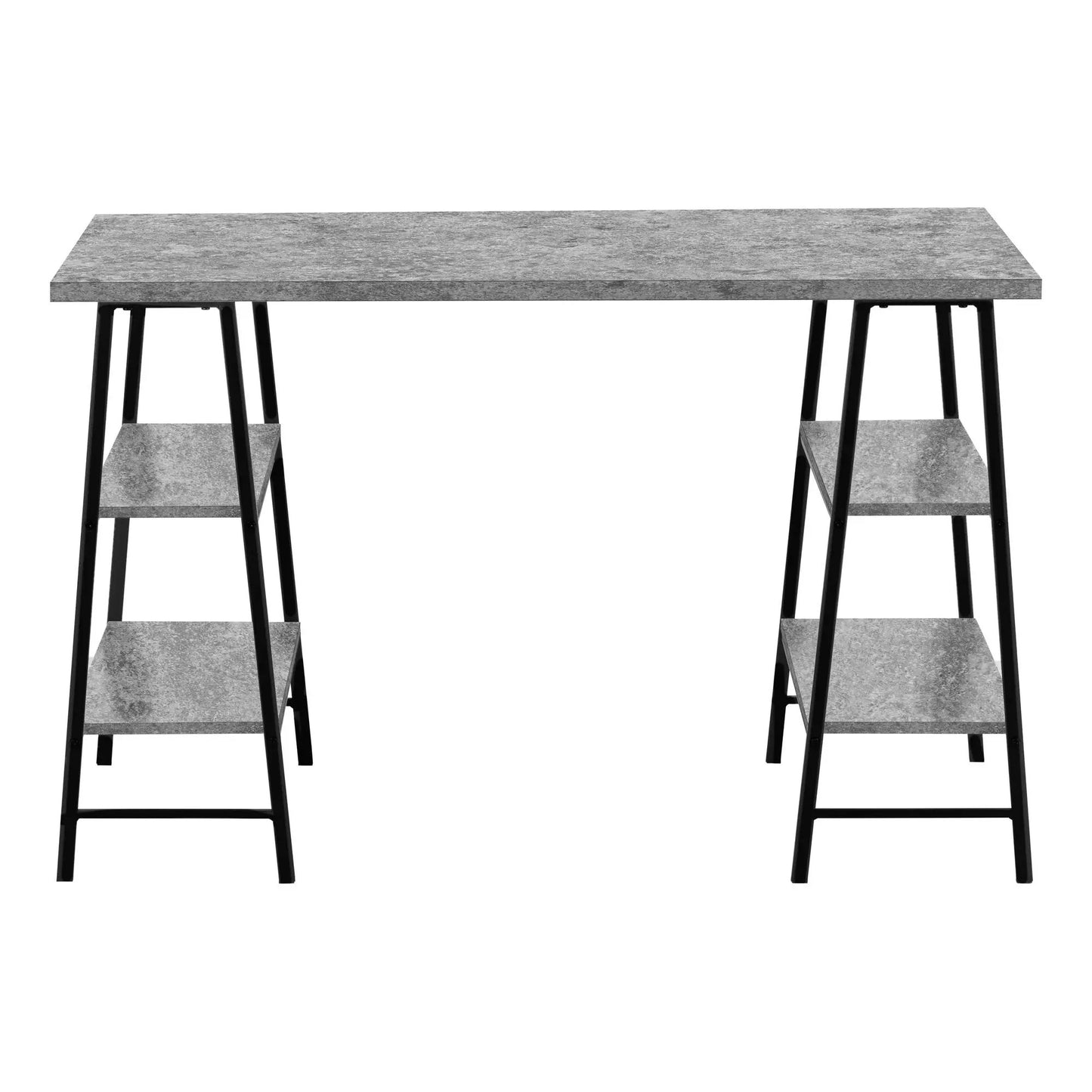 Industrial Computer Desk with Shelves for Home