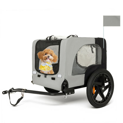Outdoor Heavy Duty Collapsible Pet Bike Trailer with 16-inch all-terrain wheels by HouseOfZazla on Tampa Home & Garden Store