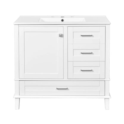 Bathroom Vanity With Sink Solid Wood Cabinet