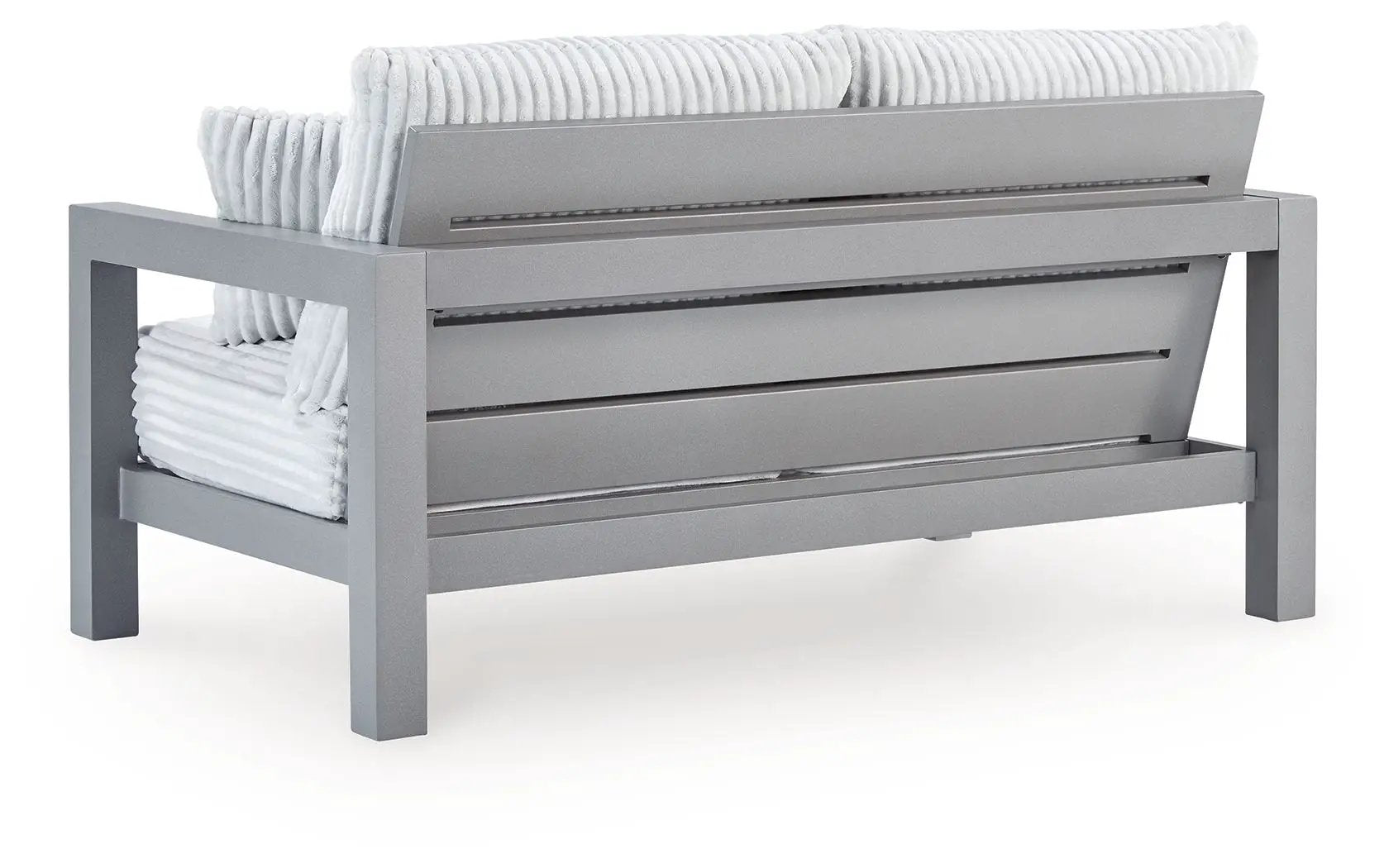 Hurley Park Loveseat with Cushion - Gray by Unique Piece Furniture, metal frame on Tampa Home & Garden Store