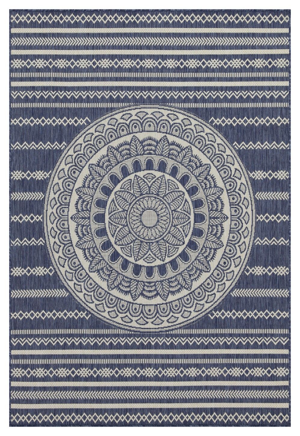 Sunshine Indoor and Outdoor Blue Area Rug