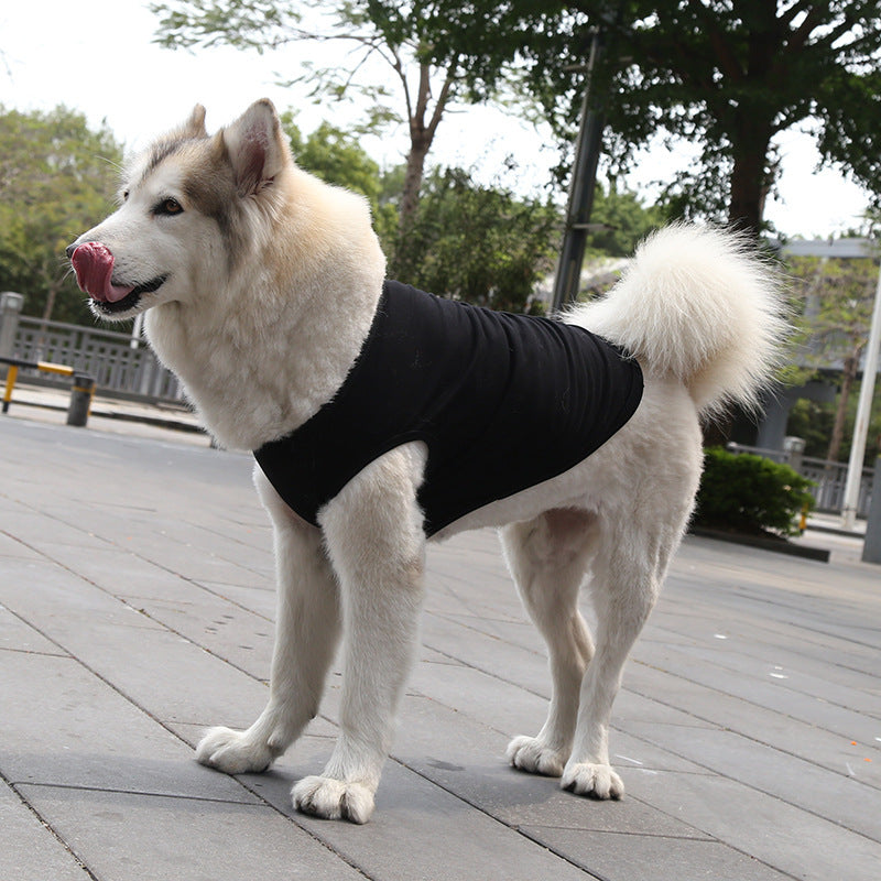 Dog vest black summer shirt by Pet Zen for small to XL dogs on Tampa Home & Garden Store