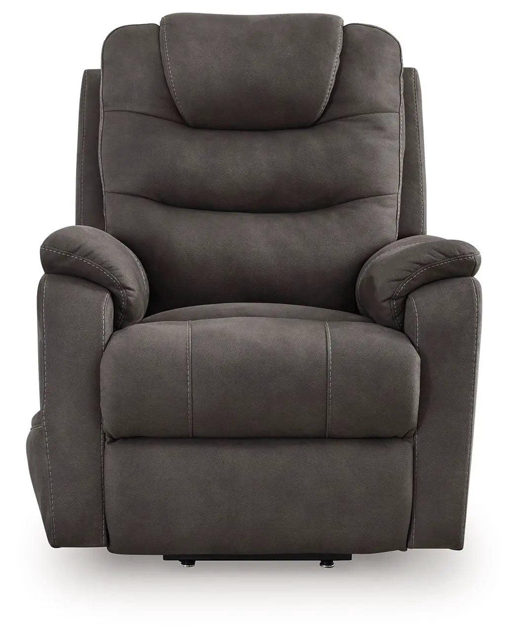Snowfield Power Lift Recliner gunmetal lift chair with padded arms and plush back on Tampa Home & Garden Store