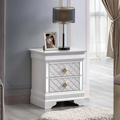 Verona Nightstand with Crystal Drawer Pulls