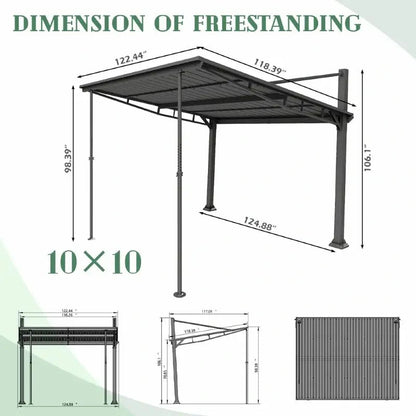 Outdoor Gazebo and 10x10 Galvanized Metal Roof