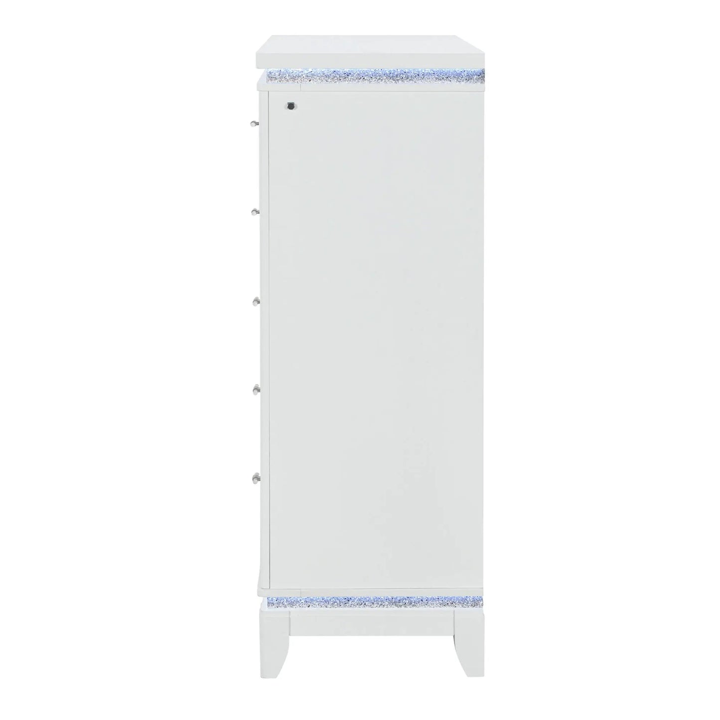 Adalid Five Drawer Chest With Led Lighting White