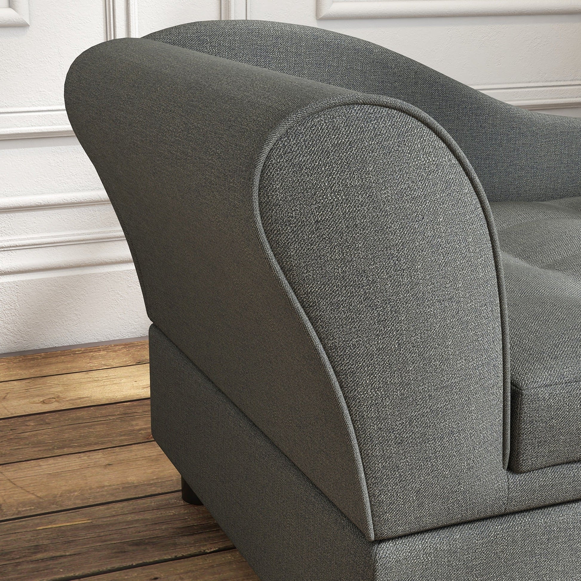 PawHut Pet Sofa Dog Couch Gray textured upholstery with curved arms by HouseOfZazla pet bed on Tampa Home & Garden Store