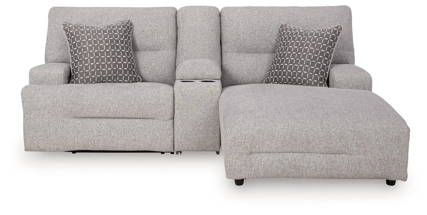 Acklen Place Power Reclining Sectional Pewter