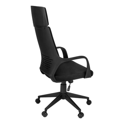Office swivel chair, black ergonomic with adjustable height and armrests, caster base on Tampa Home & Garden Store